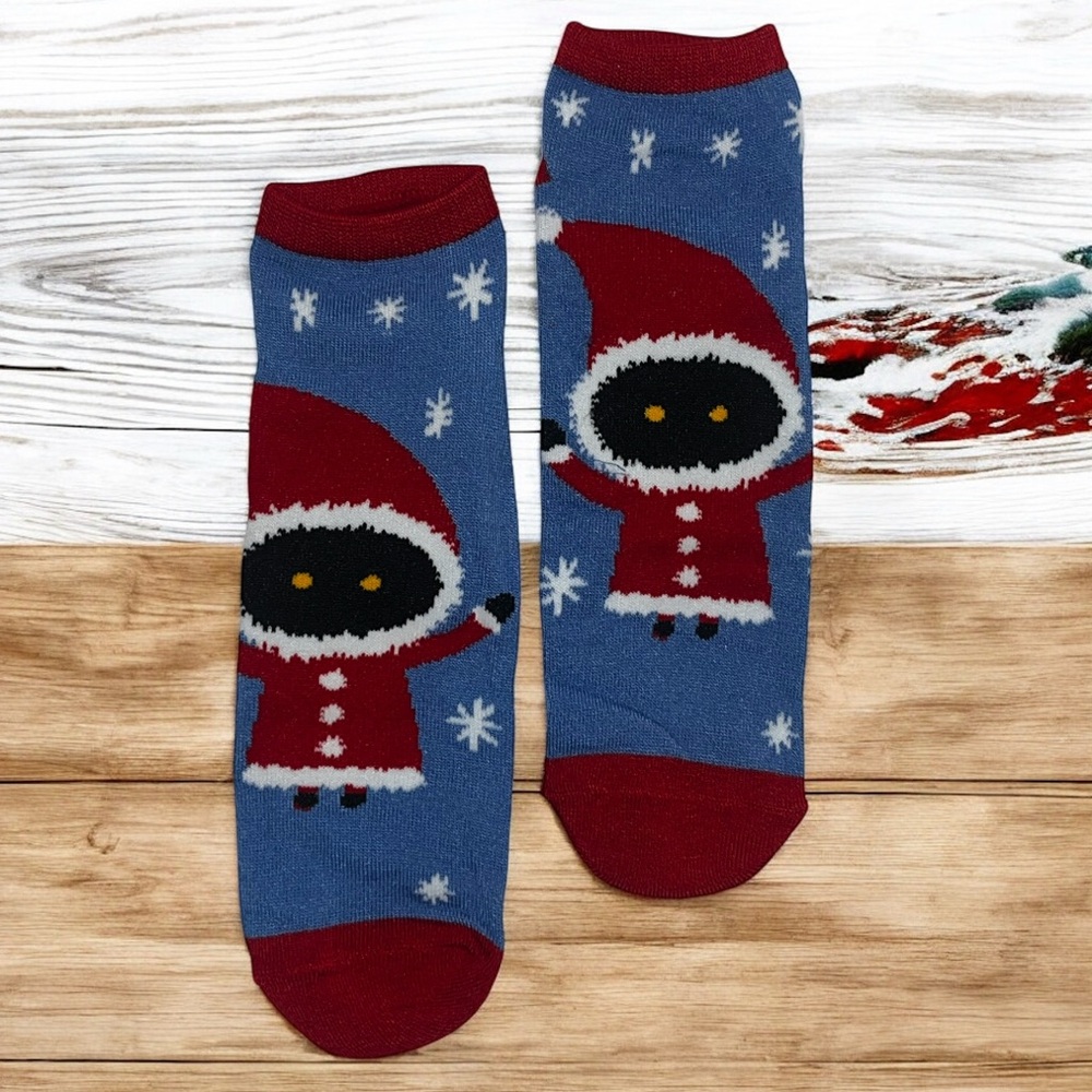Christmas Star Wars Jawa Hooded Santa Socks NWT